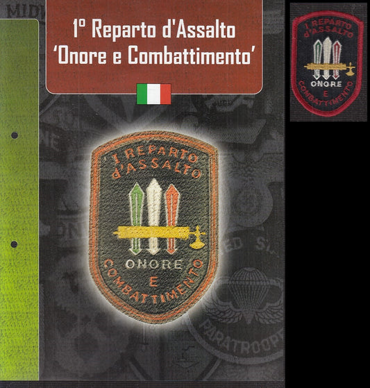 CM- DISTINTIVI MILITARI - GAGLIARDETTO WW2 - ITALIA - 1° REPARTO ASSALTO ONORE