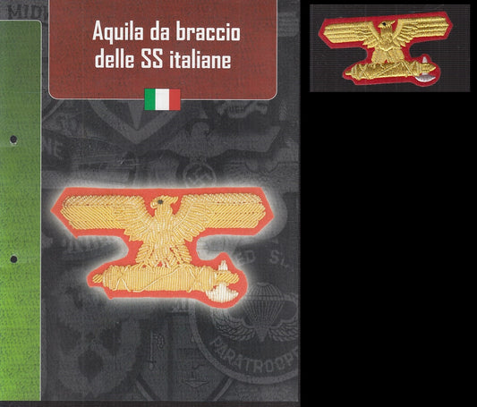 CM- DISTINTIVI MILITARI - GAGLIARDETTO WW2 - ITALIA - AQUILA BRACCIO SS ITALIANE