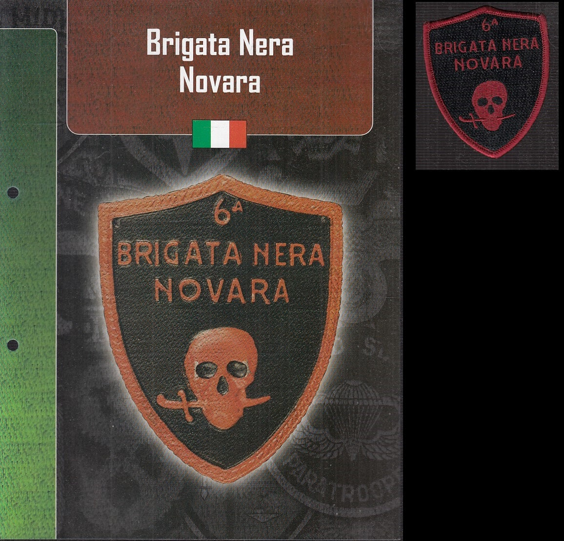 CM- DISTINTIVI MILITARI - GAGLIARDETTO WW2 - ITALIA - BRIGATA NERA NOVARA