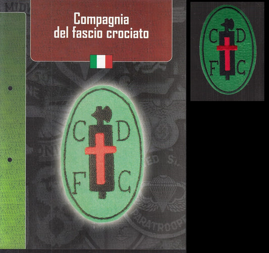 CM- DISTINTIVI MILITARI- GAGLIARDETTO WW2- ITALIA- COMPAGNIA DEL FASCIO CROCIATO