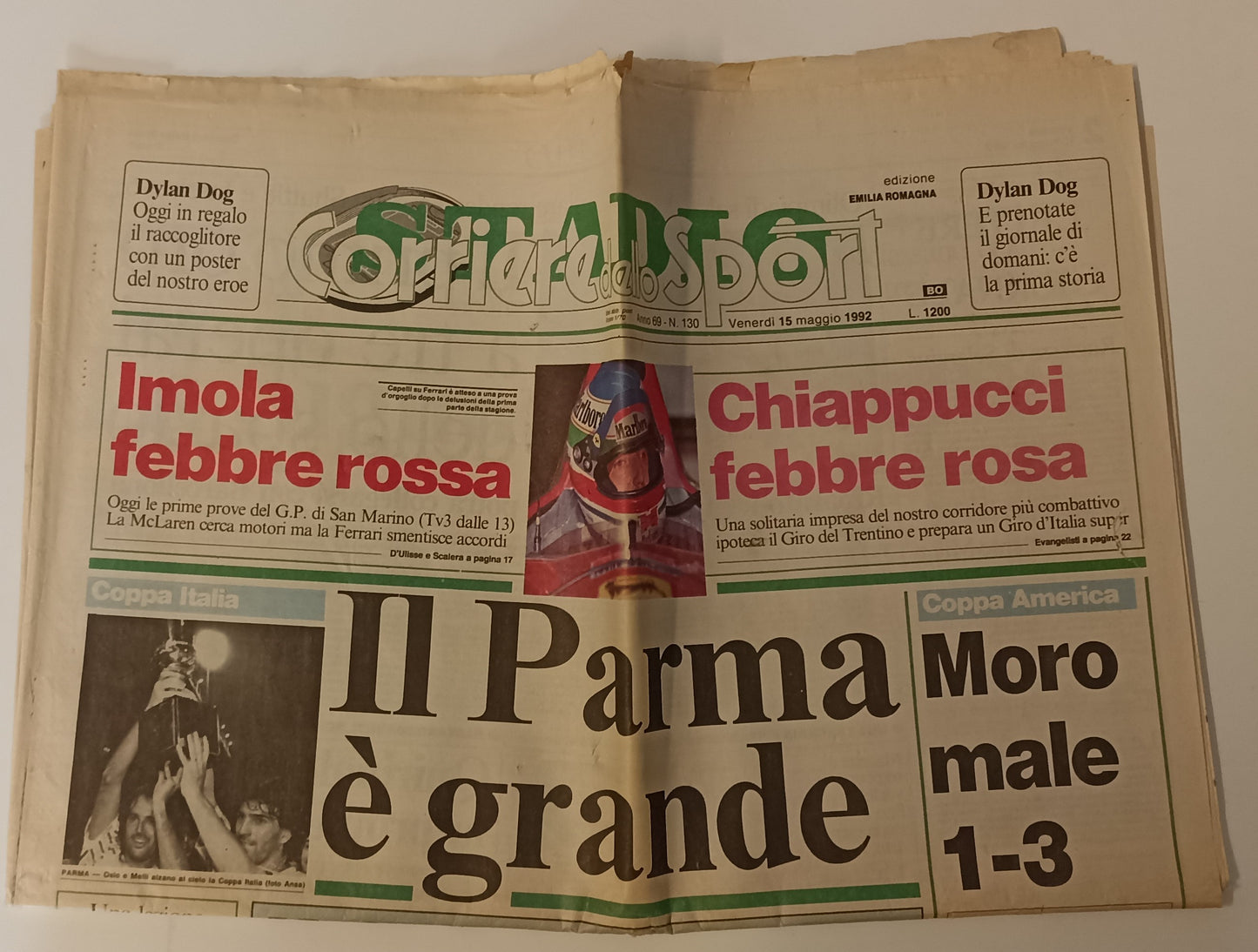 LC- QUOTIDIANO CORRIERE DELLO SPORT PARMA VINCE COPPA ITALIA ----- 1994 - S- YFS