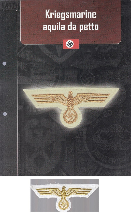 CM- DISTINTIVI MILITARI - GAGLIARDETTO WW2 - GERMANIA- KRIEGSMARINE AQUILA