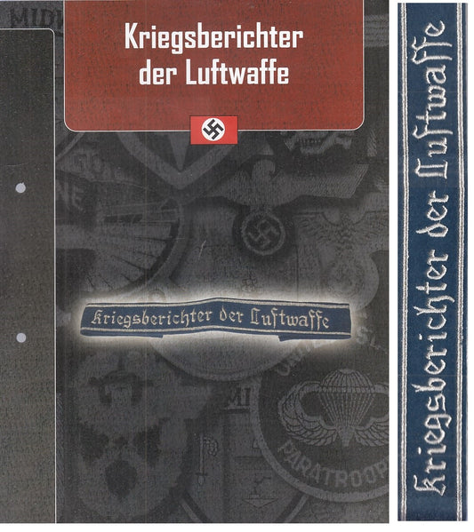 CM- DISTINTIVI MILITARI - GAGLIARDETTO WW2 - GERMANIA- KRIEGSBERICHTER LUFTWAFFE