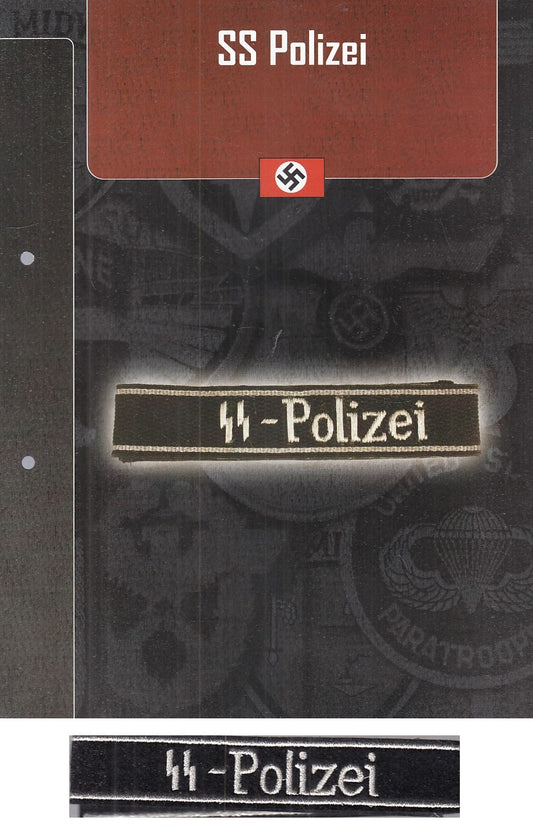 CM- DISTINTIVI MILITARI - GAGLIARDETTO WW2 - GERMANIA- SS POLIZEI