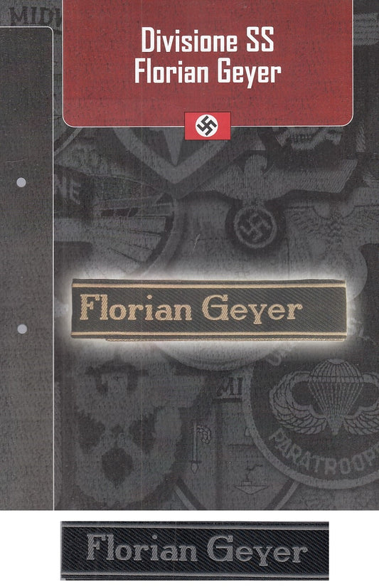 CM- DISTINTIVI MILITARI- GAGLIARDETTO WW2- GERMANIA- DIVISIONE SS FLORIAN GREYER