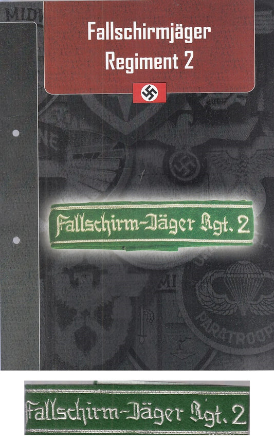 CM- DISTINTIVI MILITARI - GAGLIARDETTO WW2- GERMANIA- FALLSCHIRMJAGER REGIMENT 2