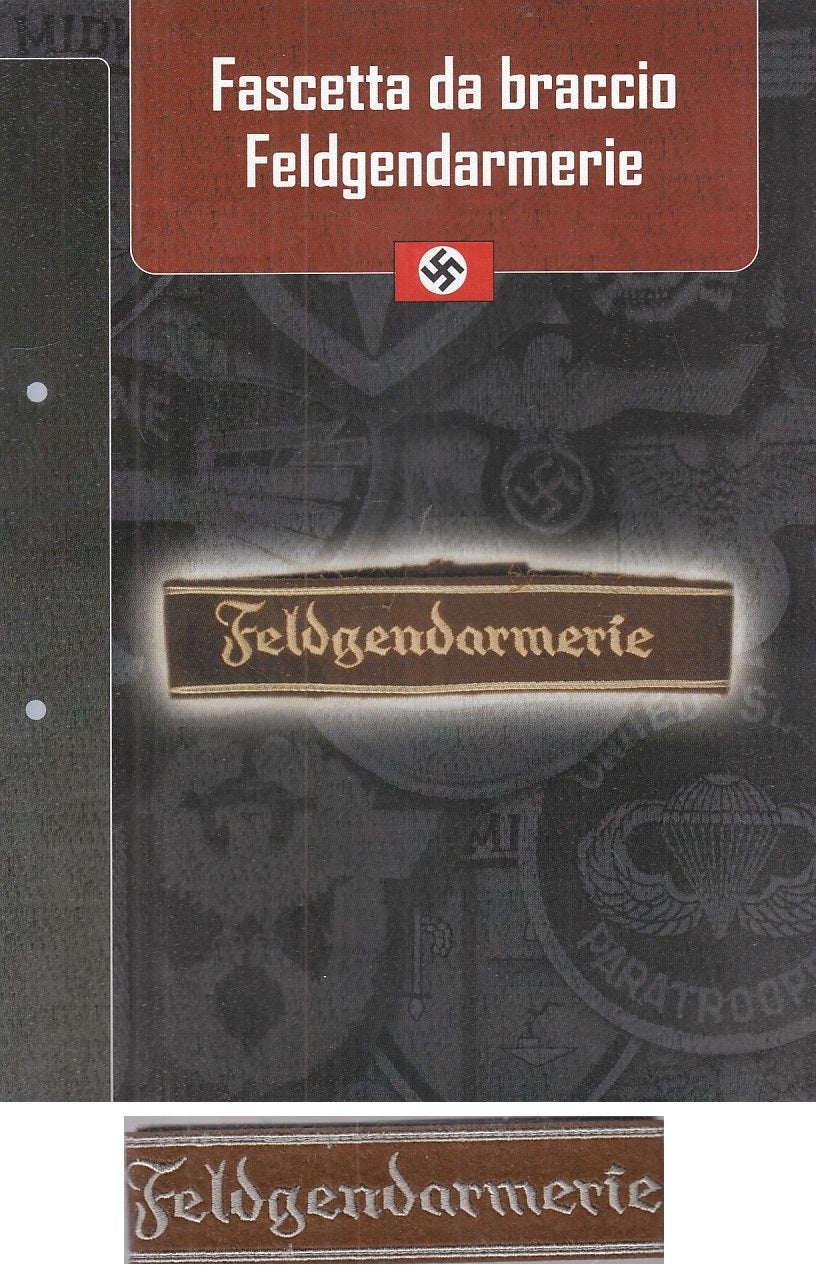 CM- DISTINTIVI MILITARI - GAGLIARDETTO WW2- GERMANIA- FASCETTA FELDGENDARMERIE