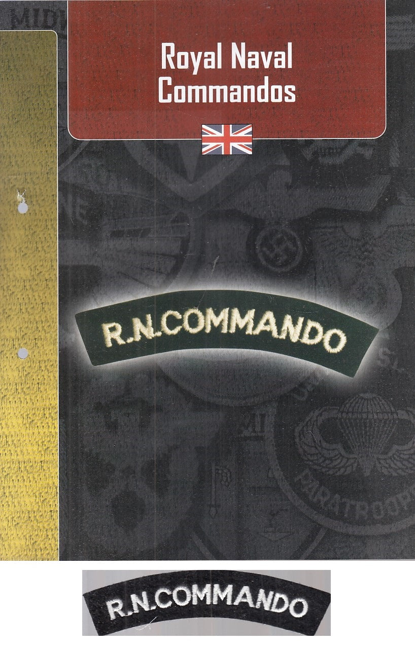 CM- DISTINTIVI MILITARI INGLESI - GAGLIARDETTO WW2 - ROYAL NAVAL COMMANDOS