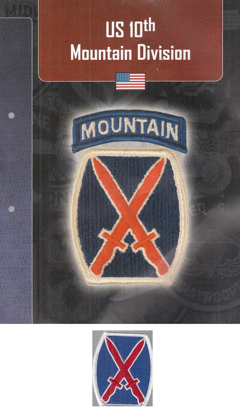 CM- DISTINTIVI MILITARI USA - GAGLIARDETTO WW2 - US 10th MOUNTAIN DIVISION