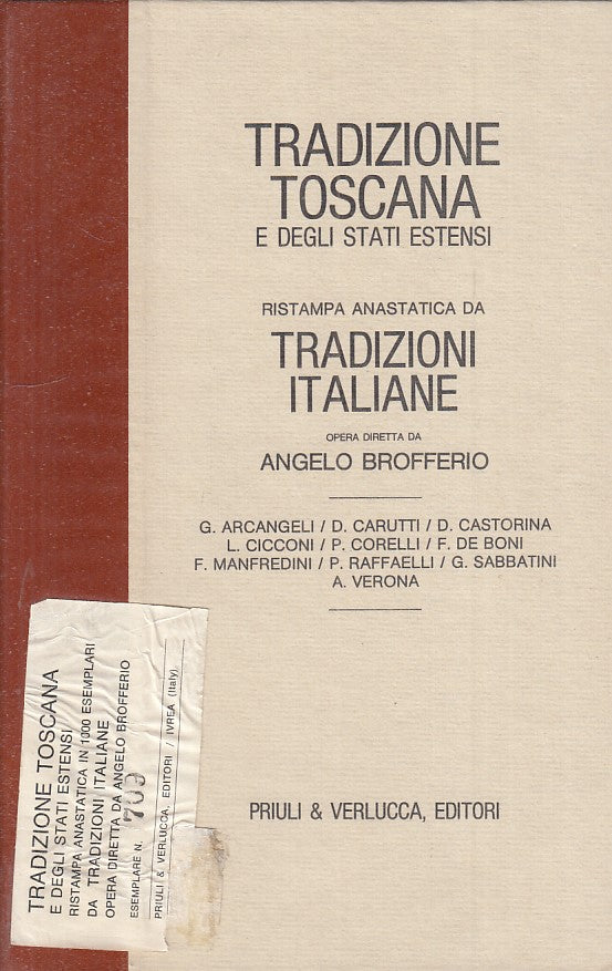 LZ- TRADIZIONE TOSCANA E STATI ESTENSI -- PRIULI VERLUCCA --- 1976 - C - XFS124