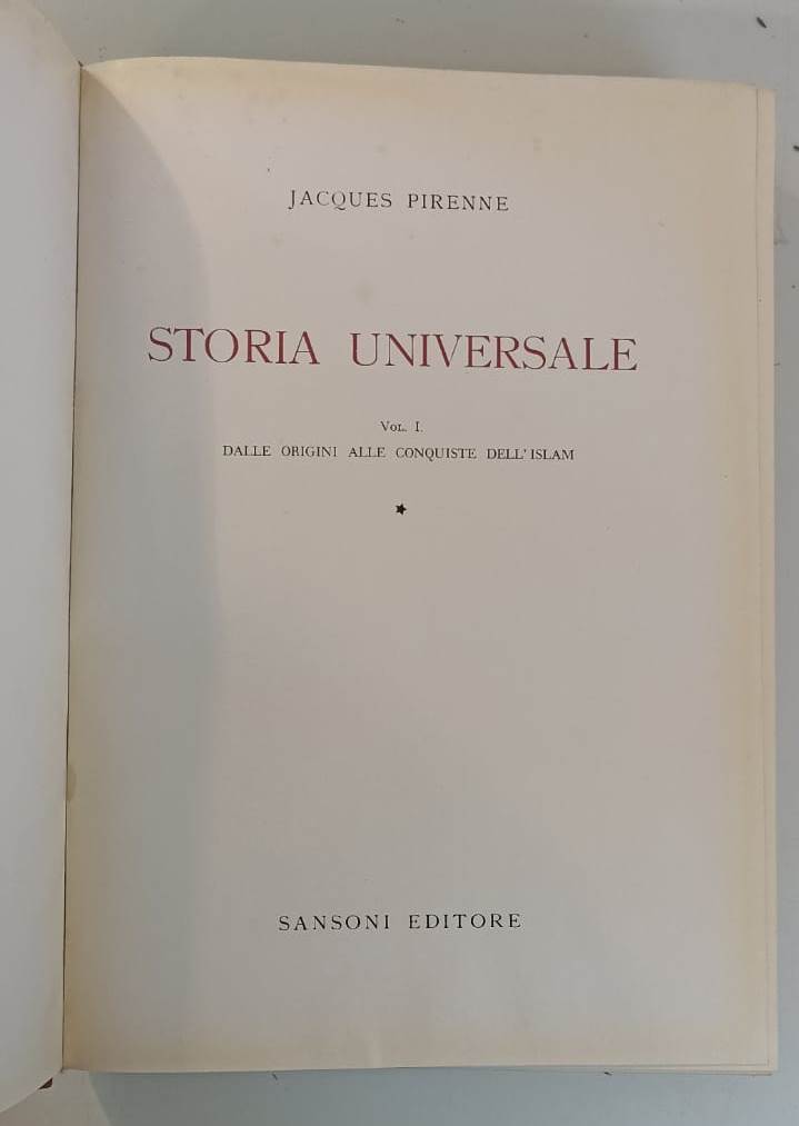 LZ- STORIA UNIVERSALE 4 VOLUMI OPERA COMPLETA-- PIERNNE- SANSONI--- 1955- C- YFS