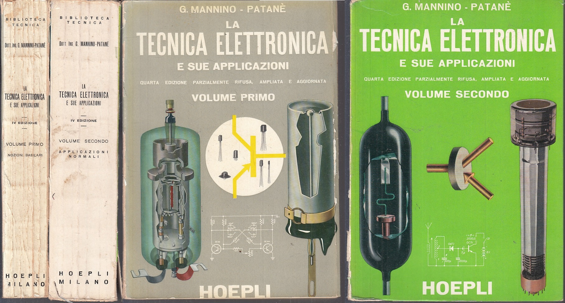 LZ- LA TECNICA ELETTRONICA VOLUMI 1/2- MANNINO PATANE'- HOEPLI--- 1959- B-XFS110