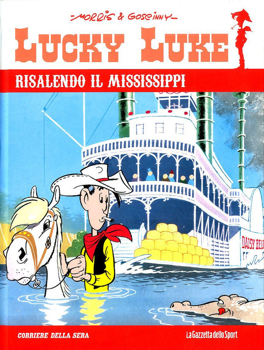 FV- LUCKY LUKE N.30 RISALENDO IL MISSISSIPPI CARTONATO-- GAZZETTA DELLO SPORT- C- GRN