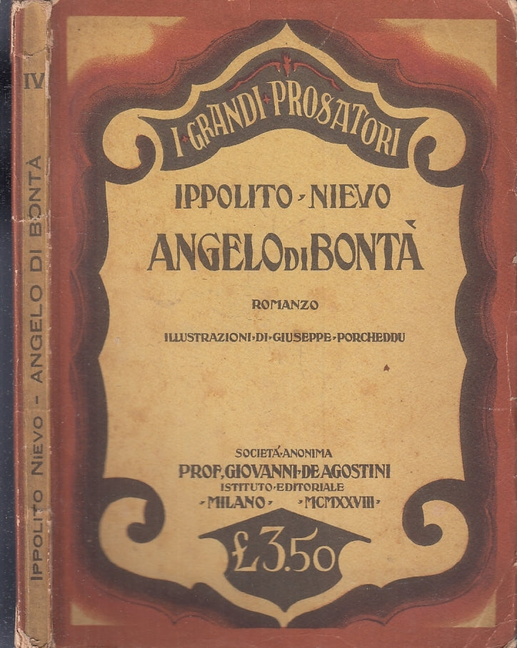 LN- ANGELO DI BONTA' - IPPOLITO NIEVO -- GRANDI PROSATORI -- 1928 - B - XFS85
