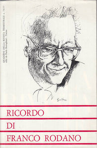 LS- RICORDO DI FRANCO RODANO -- BORINGHIERI - QUADERNI -- 1983 - BS - YTS11