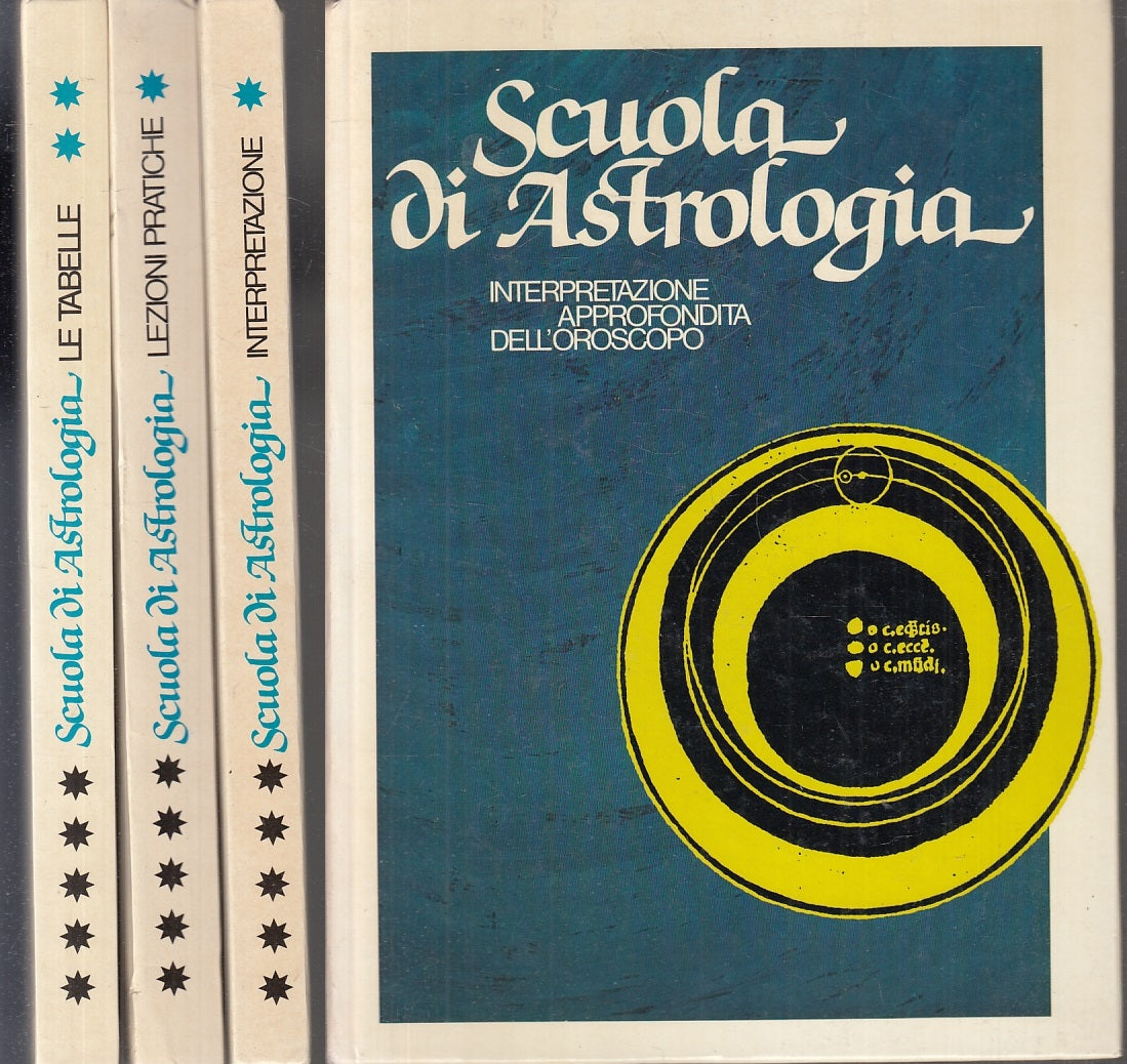 LZ- SCUOLA DI ASTROLOGIA 3 VOLUMI OROSCOPO EFFEMERIDI -- CURCIO- 1980- C- YFS612