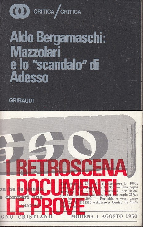 LS- ALDO BERGAMASCHI MAZZOLARI SCANDALO DI ADESSO-- GRIBAUDI--- 1967- B- ZTS170