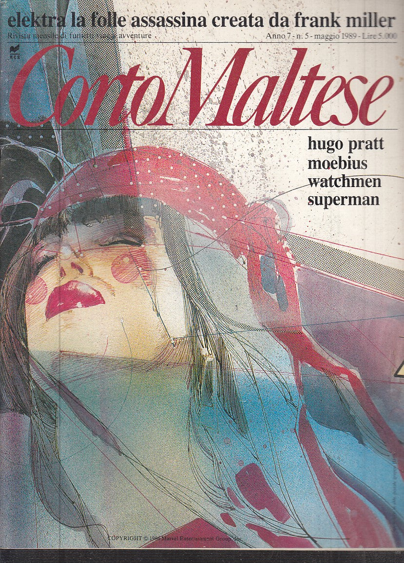 FR- RIVISTA CORTO MALTESE N.5 ANNO 7 COMPLETO DI INSERTO SUPERMAN - 1989 - TNX