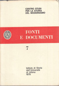 LS- FONTI E DOCUMENTI 7 RIVISTA ANNUALE -- URBINO --- 1978 - B - YTS663