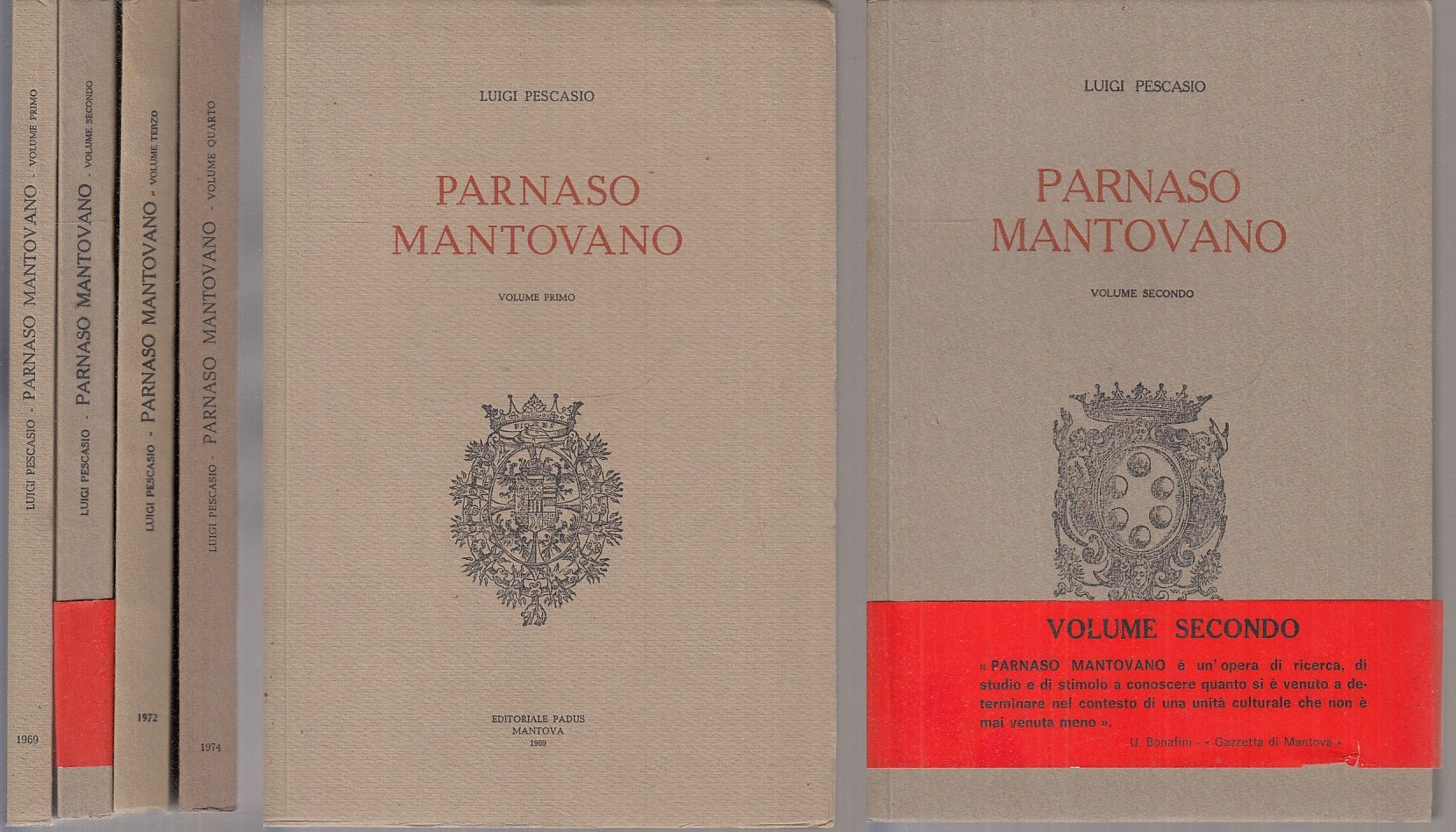 LS- IL PARNASO MANTOVANO VOLUMI 1/4 - LUIGI PESCASIO - PADUS --- 1969- C- YFS105