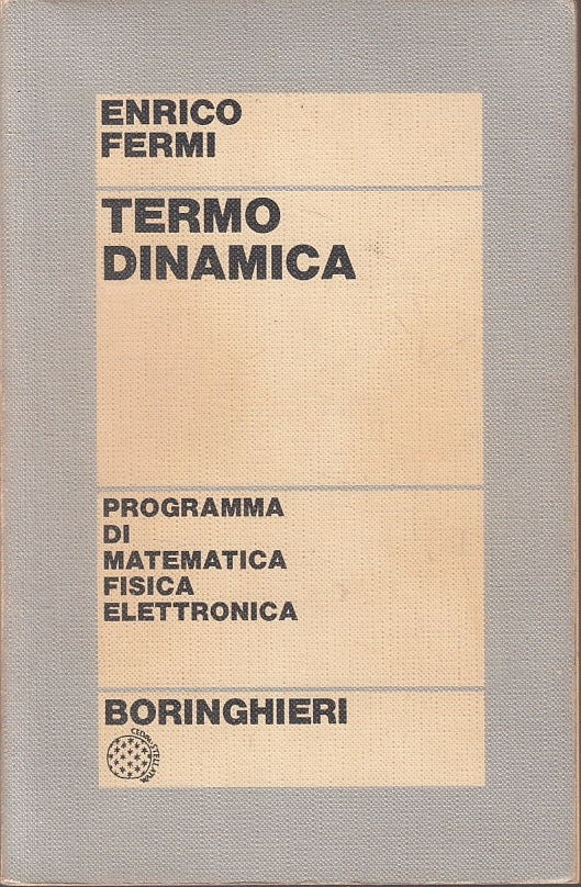 LZ- TERMODINAMICA MATEMATICA FISICA- ENRICO FERMI- BORINGHIERI--- 1980- B-ZFS181