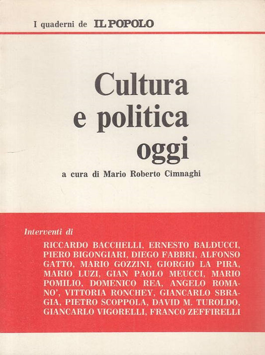 LS- CULTURA E POLITICA OGGI - CIMNAGHI - IL POPOLO - QUADERNI-- 1976 - B - YTS39