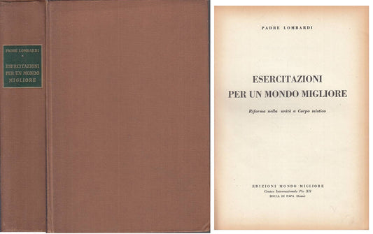 LS- ESERCITAZIONI PER UN MONDO MIGLIORE - LOMBARDI - ROMA --- 1959 - C - YTS26