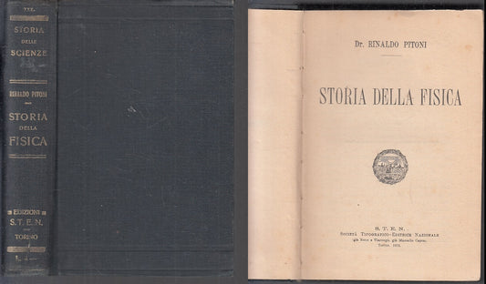 LZ- STORIA DELLA FISICA - RINALDO PITONI - STEN --- 1913 - C - ZFS288