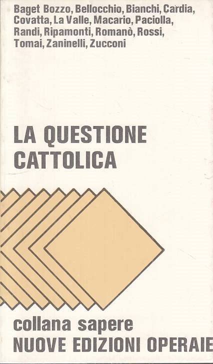 LS- LA QUESTIONE CATTOLICA -- NUOVE EDIZIONI OPERAIE --- 1978 - B - YTS183