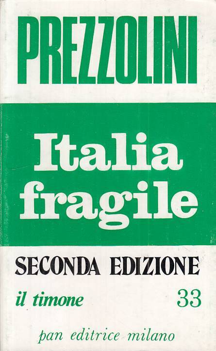 LS- ITALIA FRAGILE - PREZZOLINI - PAN - IL TIMONE --- B - ZTS31