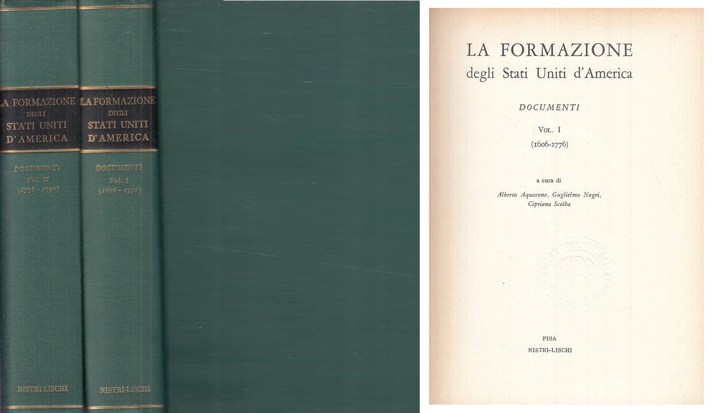 LS- FORMAZIONE STATI UNITI D'AMERICA 2 VOLL.-- NISTRI LISCHI---- 1961- C- ZTS105