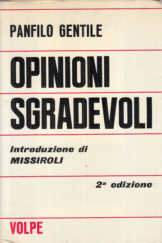 LS- OPINIONI SGRADEVOLI - GENTILE - VOLPE ---- BS - ZTS664