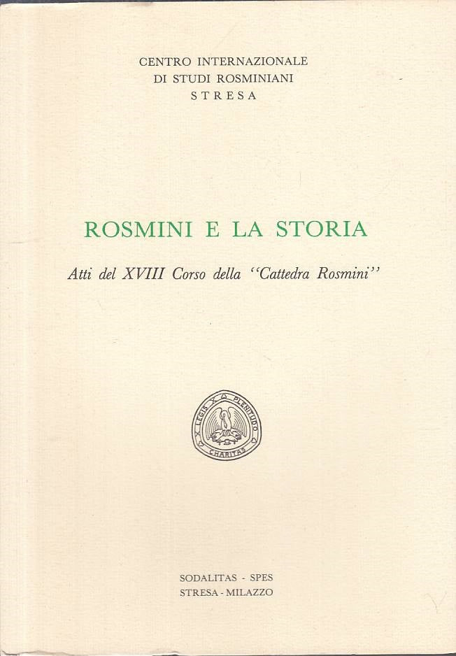 LS- ROSMINI E LA SOTIRA - PELLEGRINO - SODALITAS --- 1986 - B - ZTS623