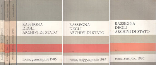 LS- RASSEGNA DEGLI ARCHIVI DI STATO 3 VOLL. -- ROMA --- 1986 - B - ZTS17