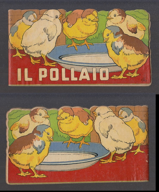 LB- GLI ANIMALI DOMESTICI IL POLLAIO RACCONTO SAGOMATO-- TIRRENIA--- 1941- C-RGZ