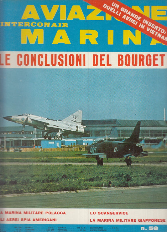 LM- RIVISTA AVIAZIONE MARINA INTERCONAIR N.58 BOURGET - 1969 - S - YFS