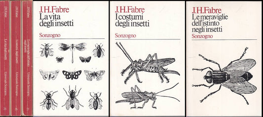 LZ- VITA DEGLI INSETTI 3 VOLUMI - FABRE - SONZOGNO --- 1974 - B - ZFS126