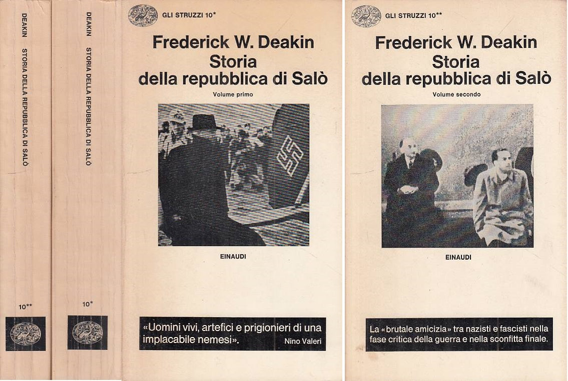 LS- STORIA REPUBBLICA DI SALO' 2 VOLL. - DEAKIN - EINAUDI --- 1970 - B - XFS999