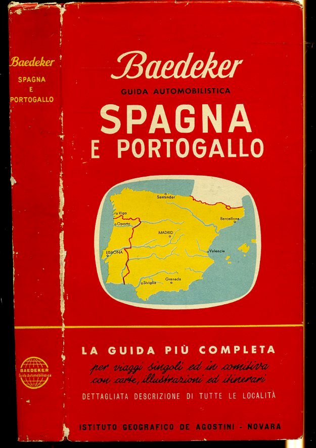 LV- BAEDEKER GUIDA AUTOMOBILISTICA SPAGNA E PORTOGALLO - DeAGOSTINI- 1959- XFS83