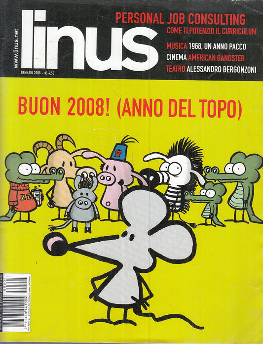 FR- RIVISTA LINUS ANNATA 2008 8 NUMERI LOTTO OFFERTA - MILANO LIBRI - S - VGX