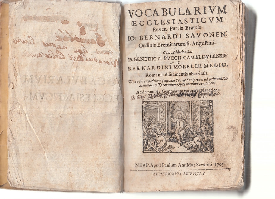 LH- VOCABULARIUM ECCLESIASTICUM SETTECENTINA- SAVONIN- SEVERINI--- 1705-B-XFS109