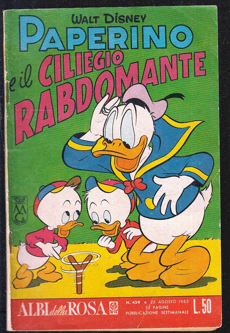 FD- ALBI DELLA ROSA N.459 PAPERINO E IL CILIEGIO-- DISNEY MONDADORI- 1963- S-ZGS