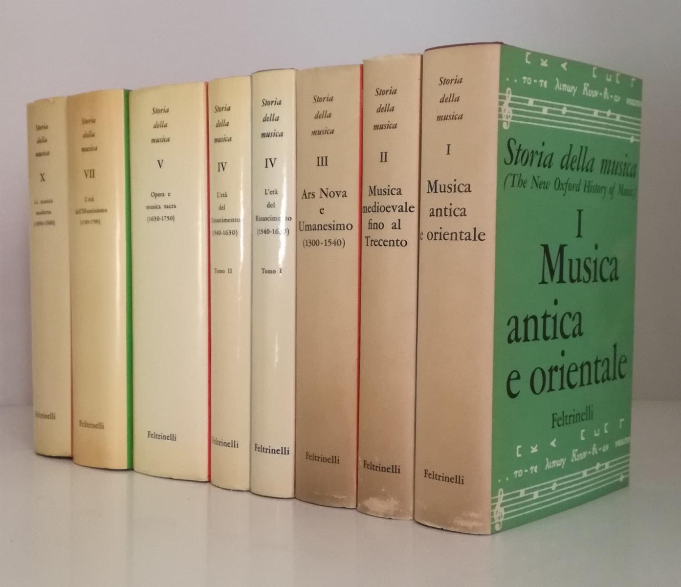 LZ- STORIA DELLA MUSICA 8 VOLUMI I,II,III,IV(1,2),V,VII,X - FELTRINELLI- CS- YFS