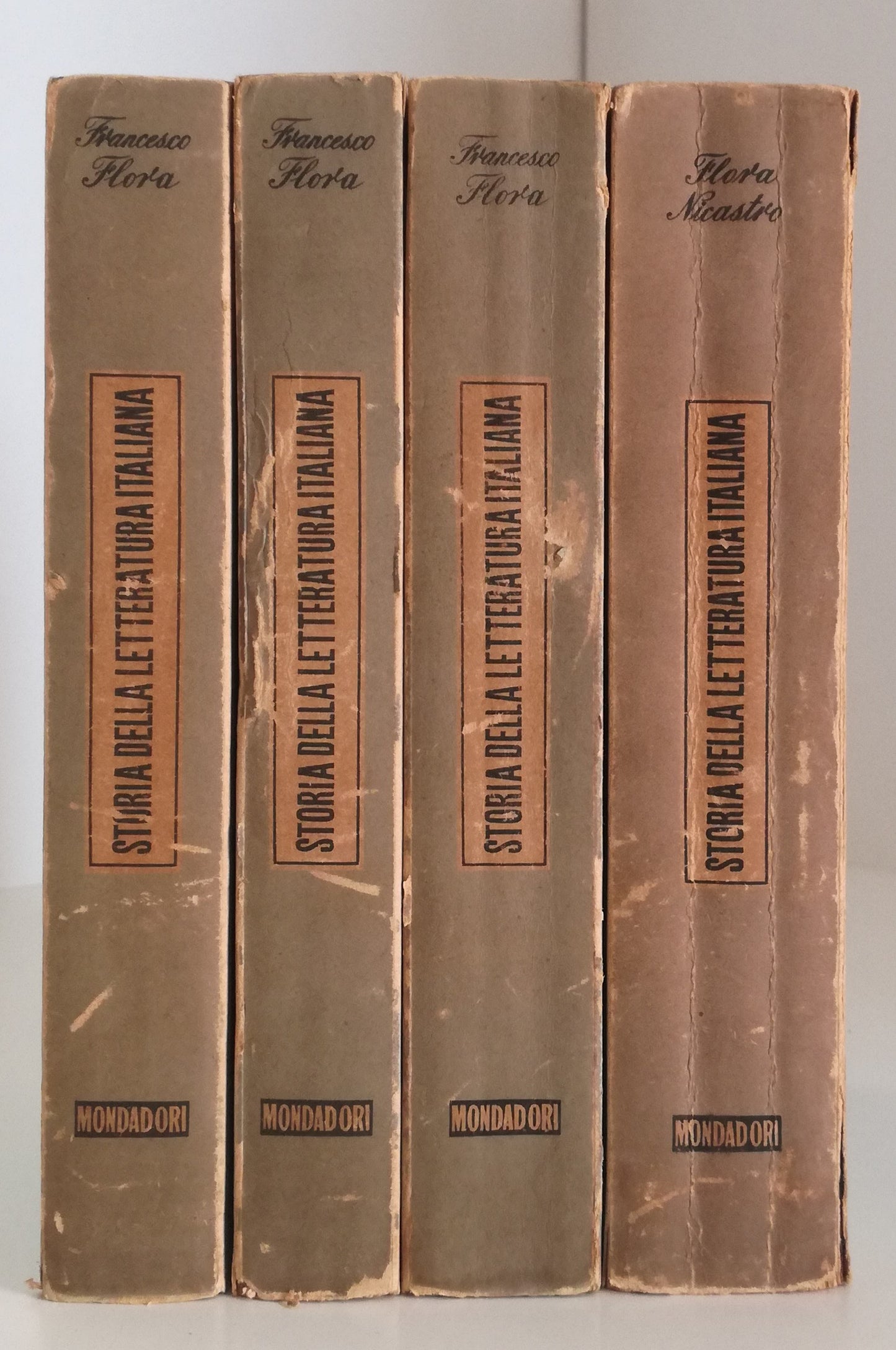 LN- FRANCESCO FLORA 3 VOLUMI IN 4 TOMI- FRANCESCO FLORA- MONDADORI---- B- ZFS151