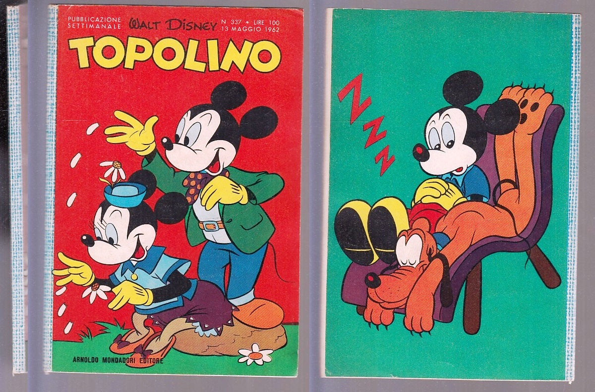 FD- TOPOLINO N.337 CON FIGURINE E BOLLINO -- DISNEY MONDADORI - 1962 - B - GBX