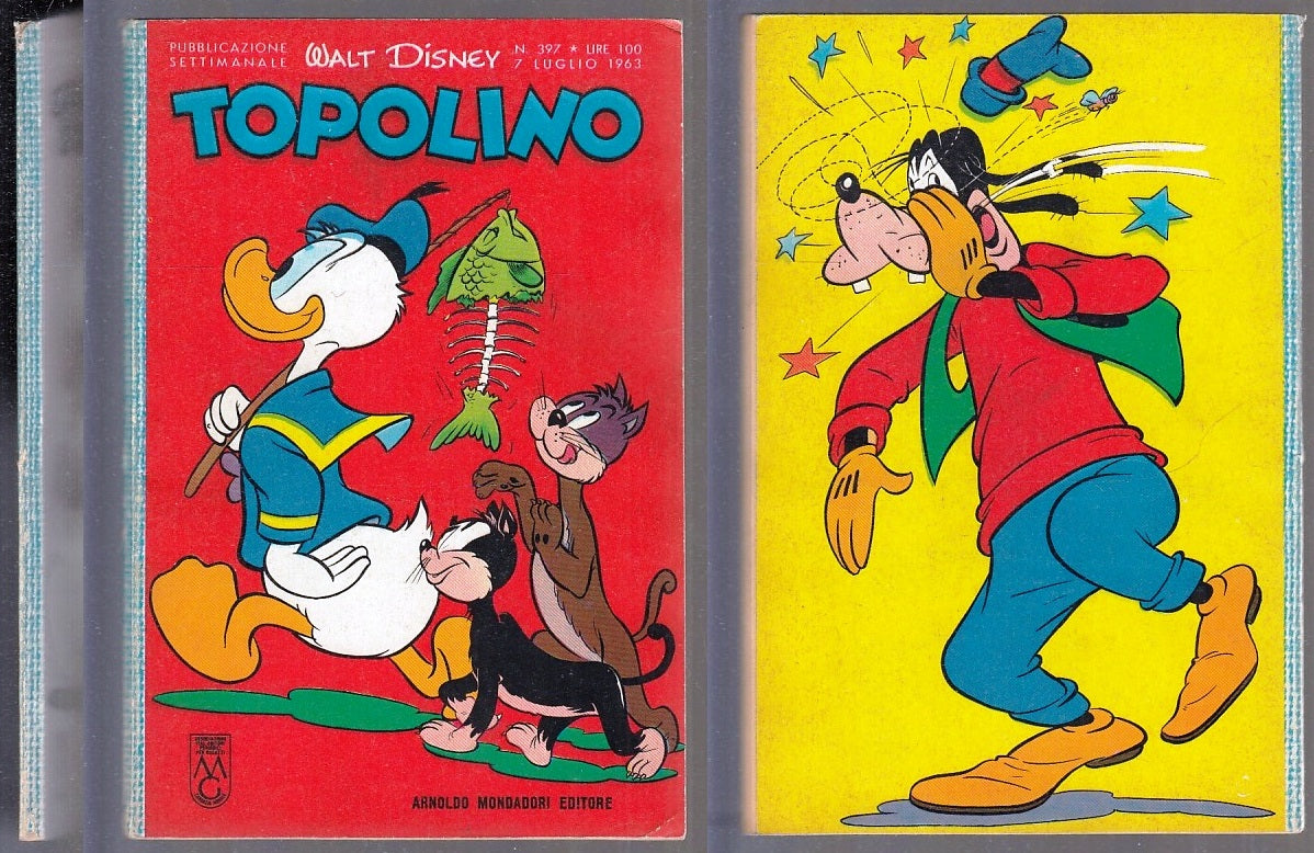 FD- TOPOLINO N.397 CON FIGURINE NO BOLLINO -- DISNEY MONDADORI - 1963 - B - GBX