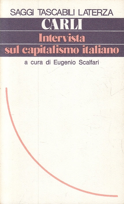 LS- INTERVISTA SUL CAPITALISMO ITALIANO - CARLI - LATERZA- STL 40-- 1977- B- XFS