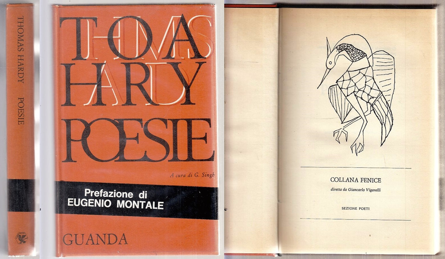 LN- POESIE - THOMAS HARDY - GUANDA - COLLANA FENICE -- 1968 - CS - XFS