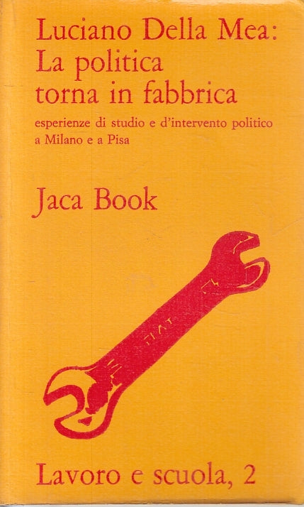 LS- LA POLITICA TORNA IN FABBRICA - LUCIANO DELLA MEA- JACA BOOK--- 1973- B- XFS