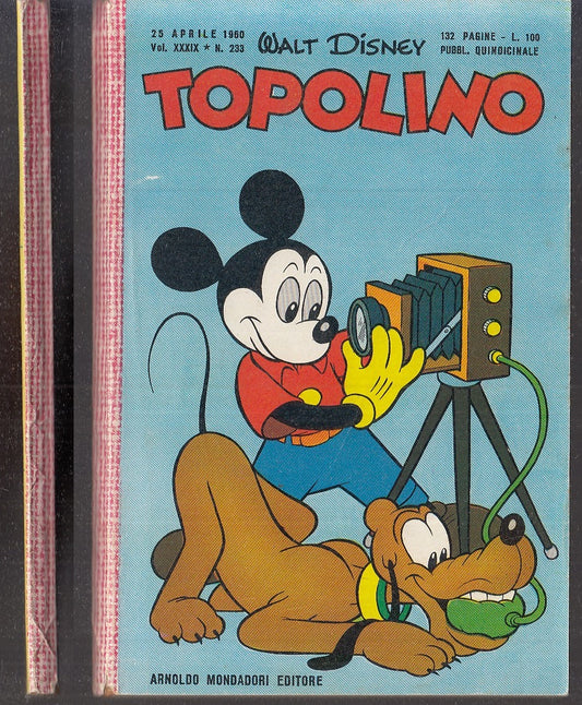 FD- TOPOLINO N.233 CON BOLLINO OTTIMO/E -- DISNEY MONDADORI - 1960 - B - GBX